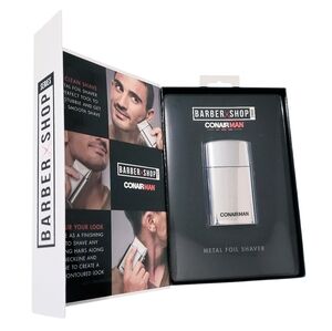 Conair Man Barber Shop Series Metal Foil Electric Hypoallergenic Shaver Chrome